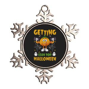 Getting Lean For Halloween Funny Workout Happy Halloween Metallic Star Ornament