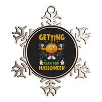 Getting Lean For Halloween Funny Workout Happy Halloween Metallic Star Ornament