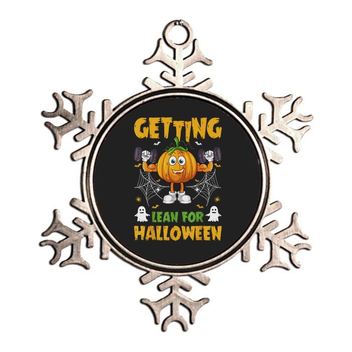 Getting Lean For Halloween Funny Workout Happy Halloween Metallic Star Ornament