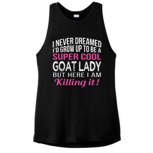 Goat Lady Funny Goat Lover Gifts Ladies PosiCharge Tri-Blend Wicking Tank