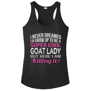 Goat Lady Funny Goat Lover Gifts Ladies PosiCharge Competitor Racerback Tank