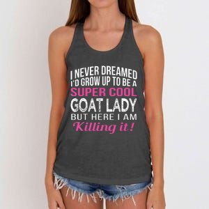 Goat Lady Funny Goat Lover Gifts Women's Knotted Racerback Tank