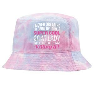 Goat Lady Funny Goat Lover Gifts Tie-Dyed Bucket Hat