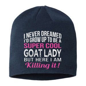 Goat Lady Funny Goat Lover Gifts Sustainable Beanie