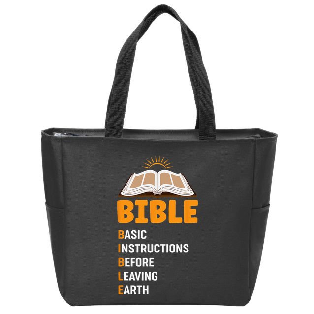 God Loving Funny Religious Bible Zip Tote Bag