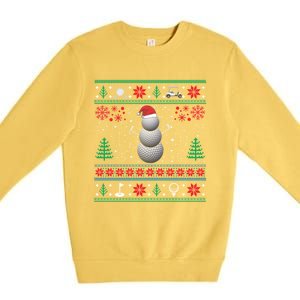 Golf Lover Funny Golf Ugly Christmas Meaningful Gift Premium Crewneck Sweatshirt