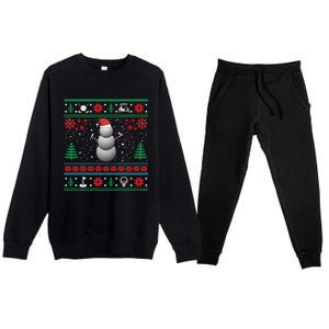 Golf Lover Funny Golf Ugly Christmas Meaningful Gift Premium Crewneck Sweatsuit Set