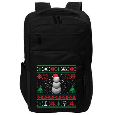 Golf Lover Funny Golf Ugly Christmas Sweaters Cute Gift Impact Tech Backpack