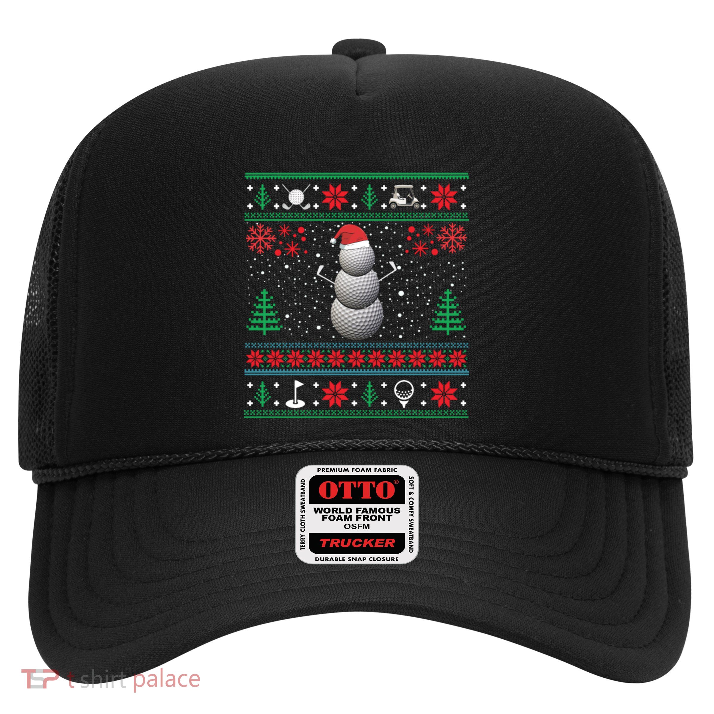 Golf Lover Funny Golf Ugly Christmas Sweaters Cute Gift Trucker Hat