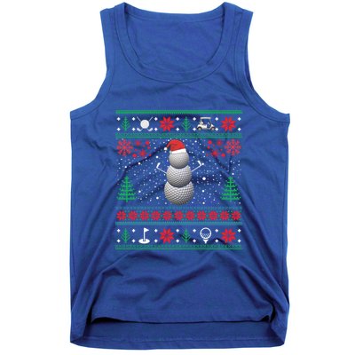 Golf Lover Funny Golf Ugly Christmas Sweaters Cute Gift Tank Top