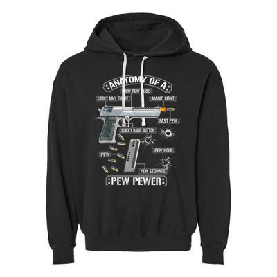 Gun Lovers Funny Amendment Meme Anatomy Of A Pew Pewer Garment-Dyed Fleece Hoodie