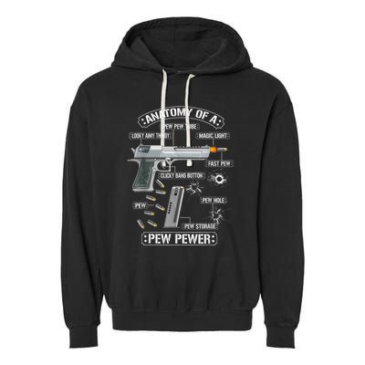 Gun Lovers Funny Amendment Meme Anatomy Of A Pew Pewer Garment-Dyed Fleece Hoodie