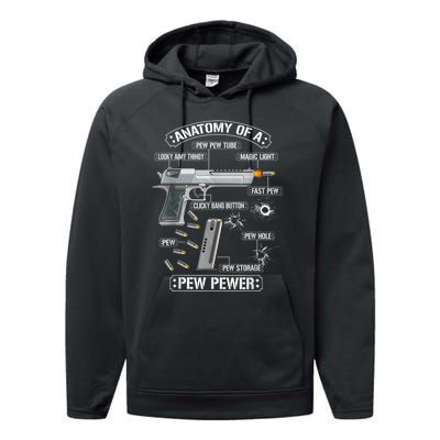 Gun Lovers Funny Amendment Meme Anatomy Of A Pew Pewer Performance Fleece Hoodie