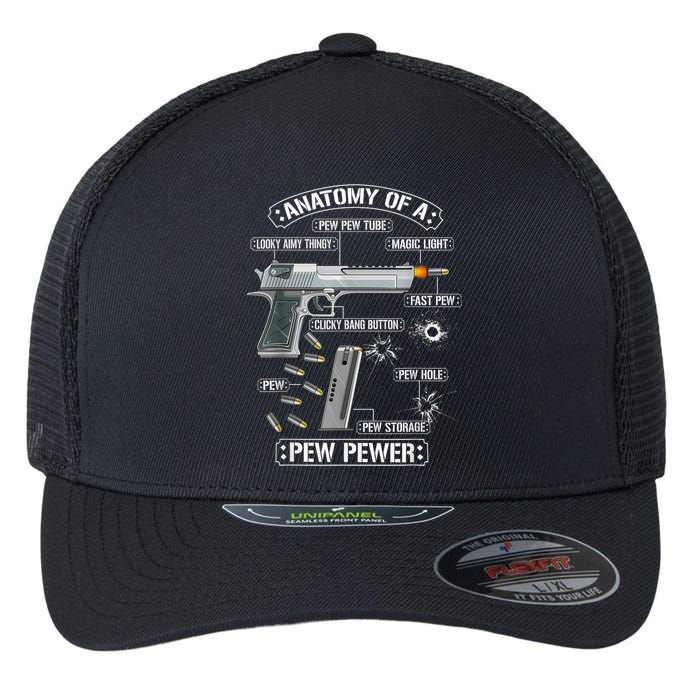 Gun Lovers Funny Amendment Meme Anatomy Of A Pew Pewer Flexfit Unipanel Trucker Cap