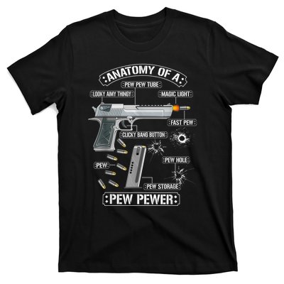 Gun Lovers Funny Amendment Meme Anatomy Of A Pew Pewer T-Shirt