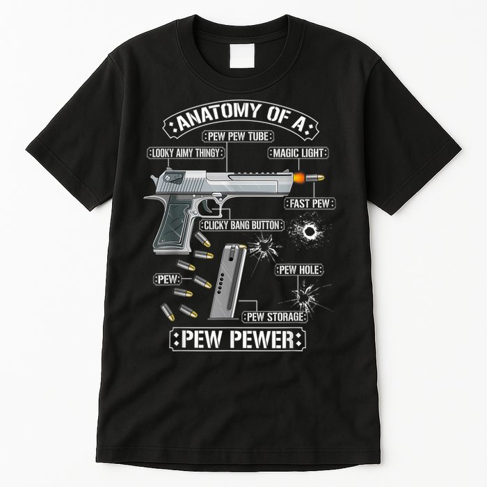 Gun Lovers Funny Amendment Meme Anatomy Of A Pew Pewer Tall T-Shirt