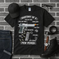 Gun Lovers Funny Amendment Meme Anatomy Of A Pew Pewer Tall T-Shirt