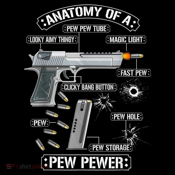 Gun Lovers Funny Amendment Meme Anatomy Of A Pew Pewer Tall T-Shirt