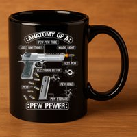 Gun Lovers Funny Amendment Meme Anatomy Of A Pew Pewer 11oz C Handle Ceramic Mug