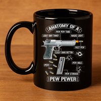 Gun Lovers Funny Amendment Meme Anatomy Of A Pew Pewer 11oz C Handle Ceramic Mug