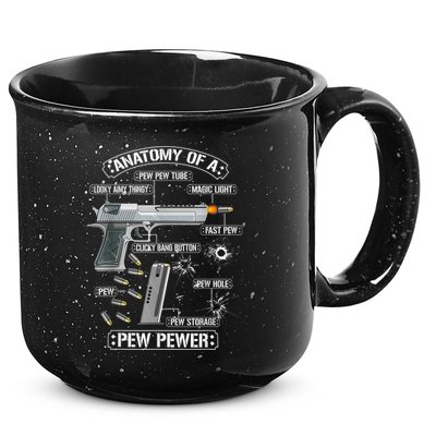 Gun Lovers Funny Amendment Meme Anatomy Of A Pew Pewer 15oz Campfire Ceramic Mug