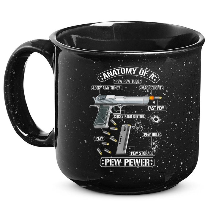 Gun Lovers Funny Amendment Meme Anatomy Of A Pew Pewer 15oz Campfire Ceramic Mug