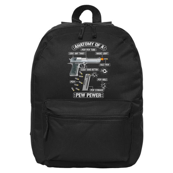 Gun Lovers Funny Amendment Meme Anatomy Of A Pew Pewer 16 in Basic Backpack