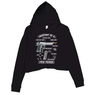 Gun Lovers Funny Amendment Meme Anatomy Of A Pew Pewer Crop Fleece Hoodie