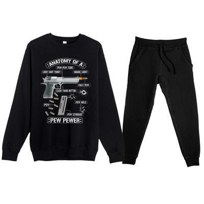 Gun Lovers Funny Amendment Meme Anatomy Of A Pew Pewer Premium Crewneck Sweatsuit Set