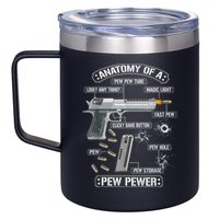 Gun Lovers Funny Amendment Meme Anatomy Of A Pew Pewer 12oz Stainless Steel Coffee Mug