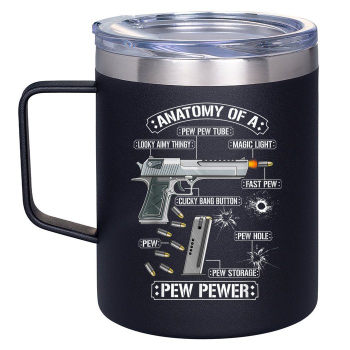 Gun Lovers Funny Amendment Meme Anatomy Of A Pew Pewer 12oz Stainless Steel Coffee Mug