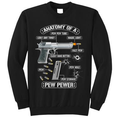 Gun Lovers Funny Amendment Meme Anatomy Of A Pew Pewer Tall Sweatshirt