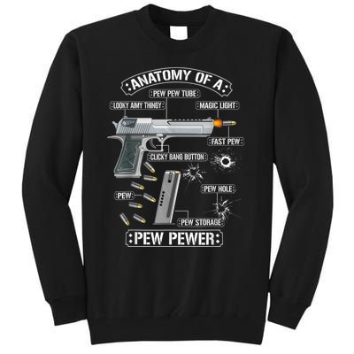 Gun Lovers Funny Amendment Meme Anatomy Of A Pew Pewer Tall Sweatshirt