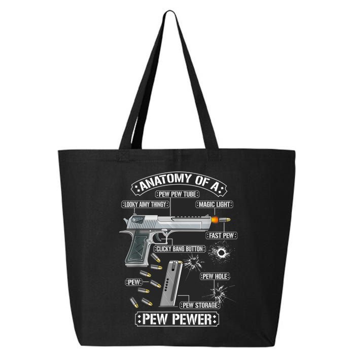 Gun Lovers Funny Amendment Meme Anatomy Of A Pew Pewer 25L Jumbo Tote