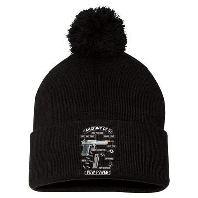 Gun Lovers Funny Amendment Meme Anatomy Of A Pew Pewer Pom Pom 12in Knit Beanie