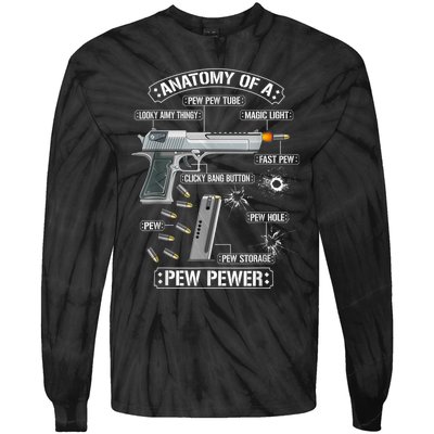 Gun Lovers Funny Amendment Meme Anatomy Of A Pew Pewer Tie-Dye Long Sleeve Shirt