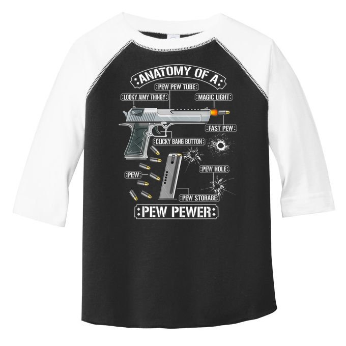 Gun Lovers Funny Amendment Meme Anatomy Of A Pew Pewer Toddler Fine Jersey T-Shirt