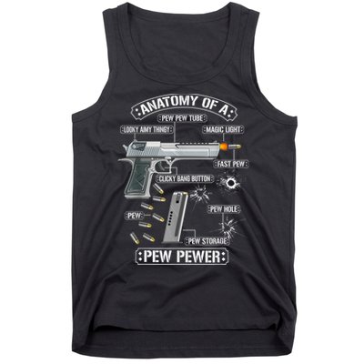 Gun Lovers Funny Amendment Meme Anatomy Of A Pew Pewer Tank Top