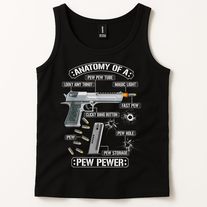 Gun Lovers Funny Amendment Meme Anatomy Of A Pew Pewer Tank Top