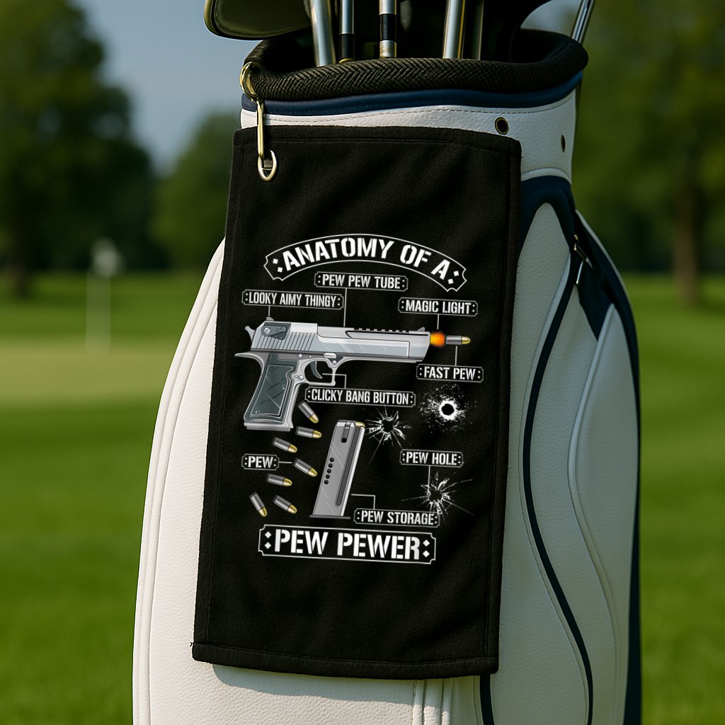 Gun Lovers Funny Amendment Meme Anatomy Of A Pew Pewer Golf Towel