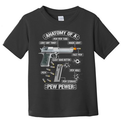 Gun Lovers Funny Amendment Meme Anatomy Of A Pew Pewer Toddler T-Shirt