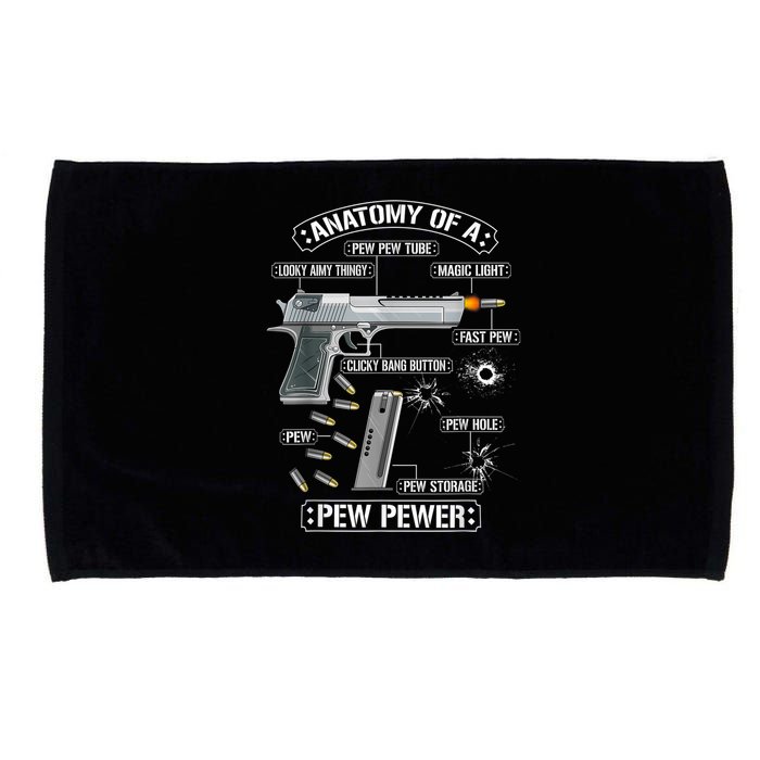 Gun Lovers Funny Amendment Meme Anatomy Of A Pew Pewer Microfiber Hand Towel