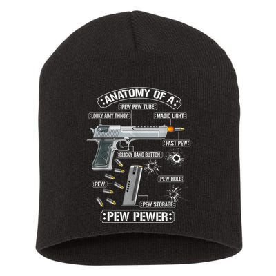 Gun Lovers Funny Amendment Meme Anatomy Of A Pew Pewer Short Acrylic Beanie