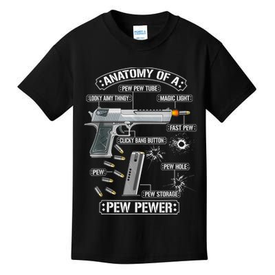 Gun Lovers Funny Amendment Meme Anatomy Of A Pew Pewer Kids T-Shirt