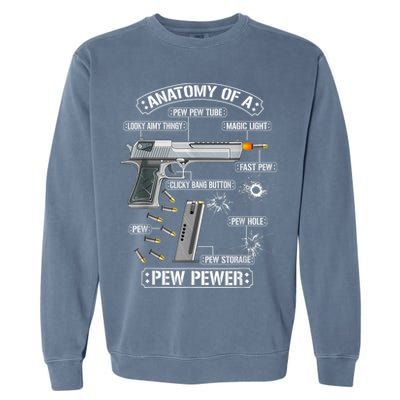 Gun Lovers Funny Amendment Meme Anatomy Of A Pew Pewer Garment-Dyed Sweatshirt