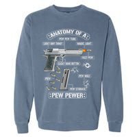 Gun Lovers Funny Amendment Meme Anatomy Of A Pew Pewer Garment-Dyed Sweatshirt