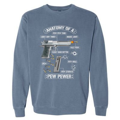 Gun Lovers Funny Amendment Meme Anatomy Of A Pew Pewer Garment-Dyed Sweatshirt