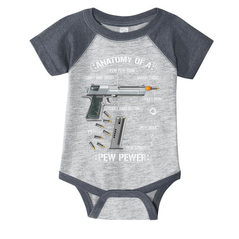 Gun Lovers Funny Amendment Meme Anatomy Of A Pew Pewer Infant Baby Jersey Bodysuit