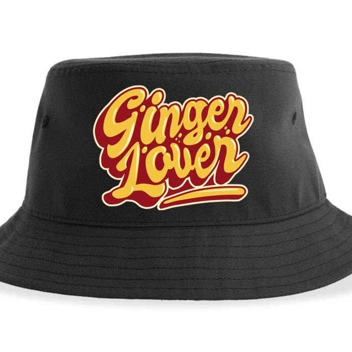 Ginger Lover Funny Redhead Retro Sustainable Bucket Hat