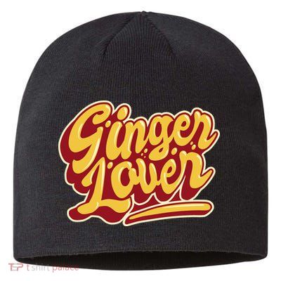 Ginger Lover Funny Redhead Retro Sustainable Beanie